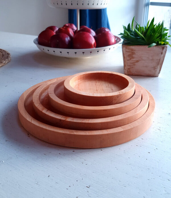 Designové Talíře sada dřevěný talíř
