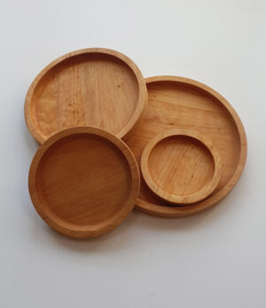 Designové Talíře sada dřevěný talíře