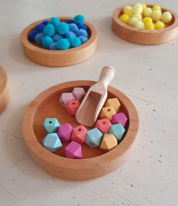 Montessori Pomůcka dřevěná lopatka malá pro děti