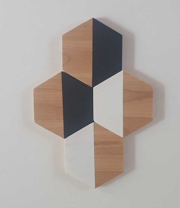 Dřevěné podtácky hexagon 4ks kuchyňské potřeby nova